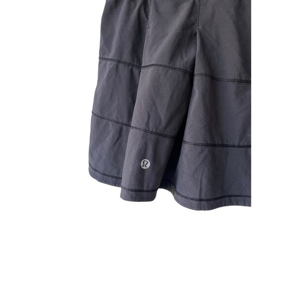 Womens Lululemon Pace Rival Flare Skirt Size 6 Black Athletic Tennis Skort - Picture 3 of 4